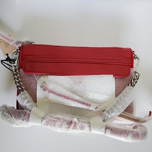 NWT REBECCA MINKOFF Mini M.A.C. Red Leather Crossbody Bag MSRP $195 - Picture 7 of 12